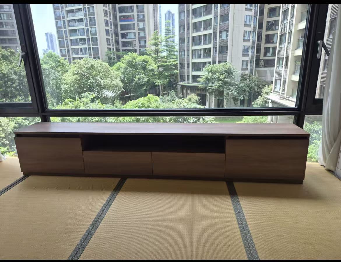 欧派电视柜 胡桃木色